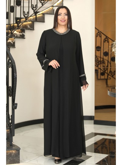 Sultan Tesettür Abiye Elbise - Siyah